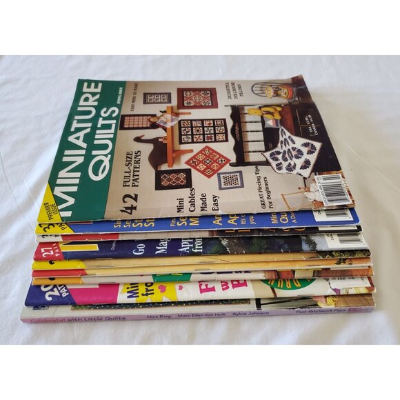 Miniature Quilts Pattern Magazines 9 Vintage 90s Lot Including Premier Issue - Picture 2 of 6